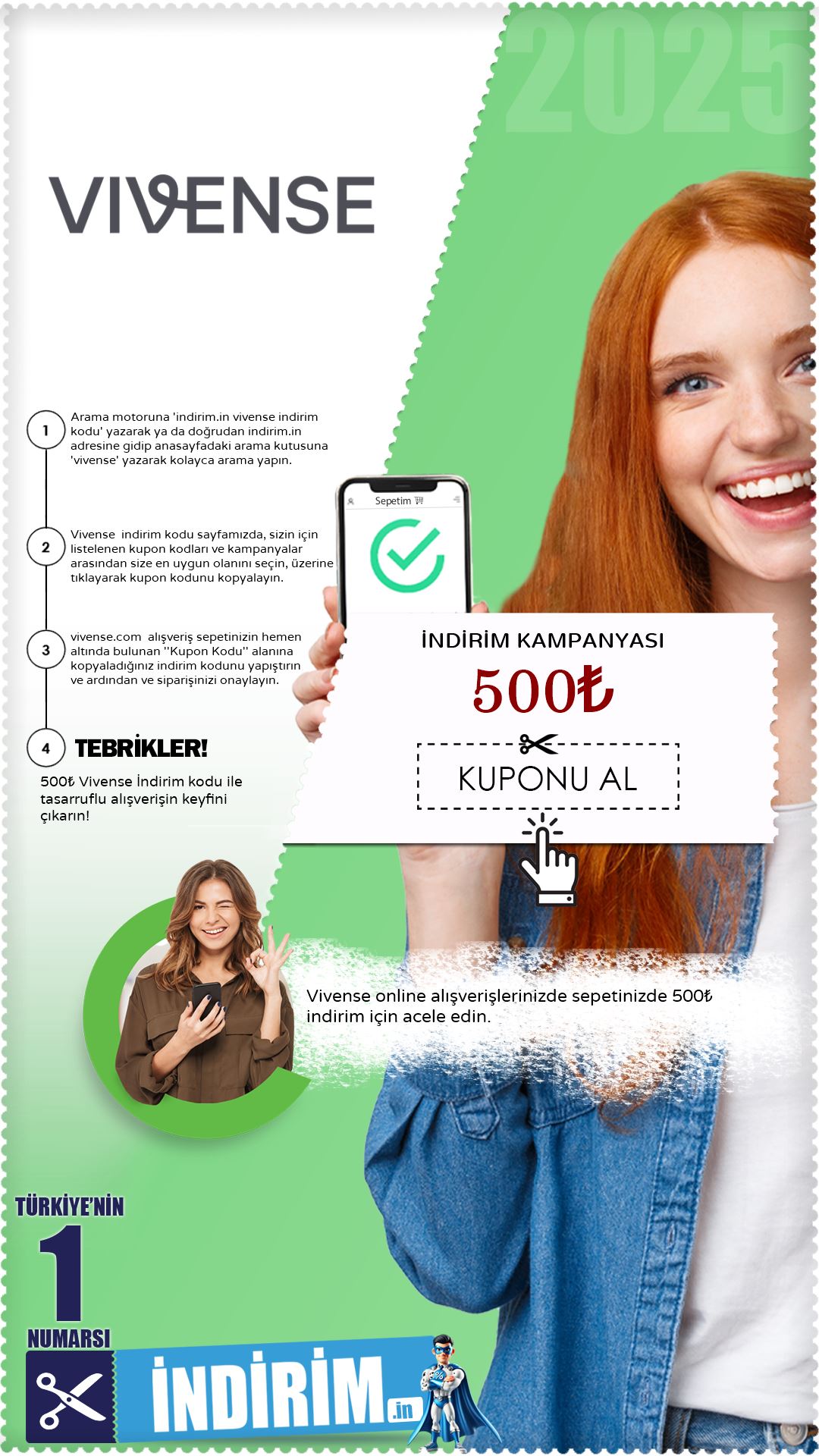 Vivense 500₺ İndirim Kampanyası