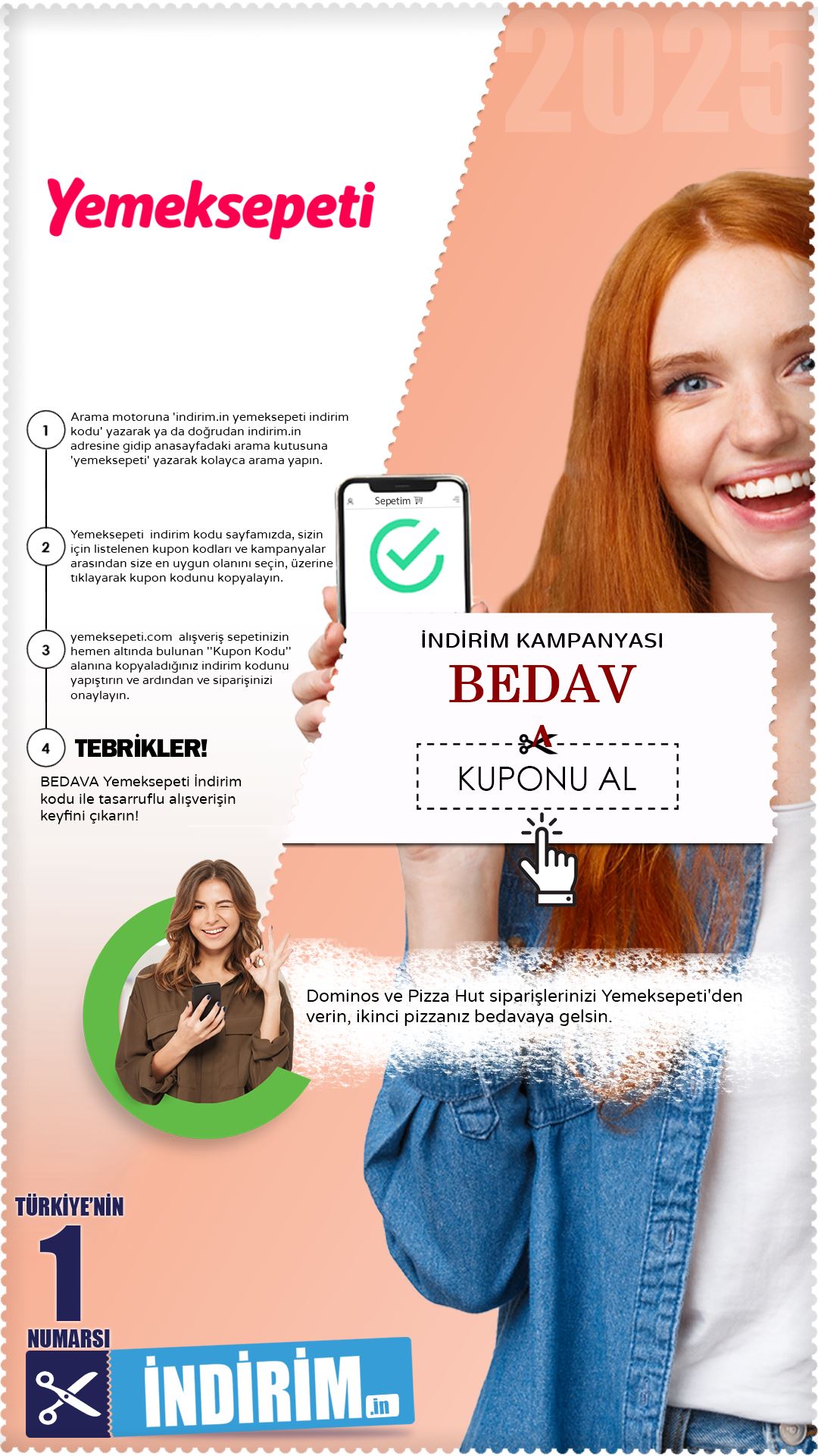 Yemeksepeti 1 Alana 1 Bedava Pizza Fırsatı