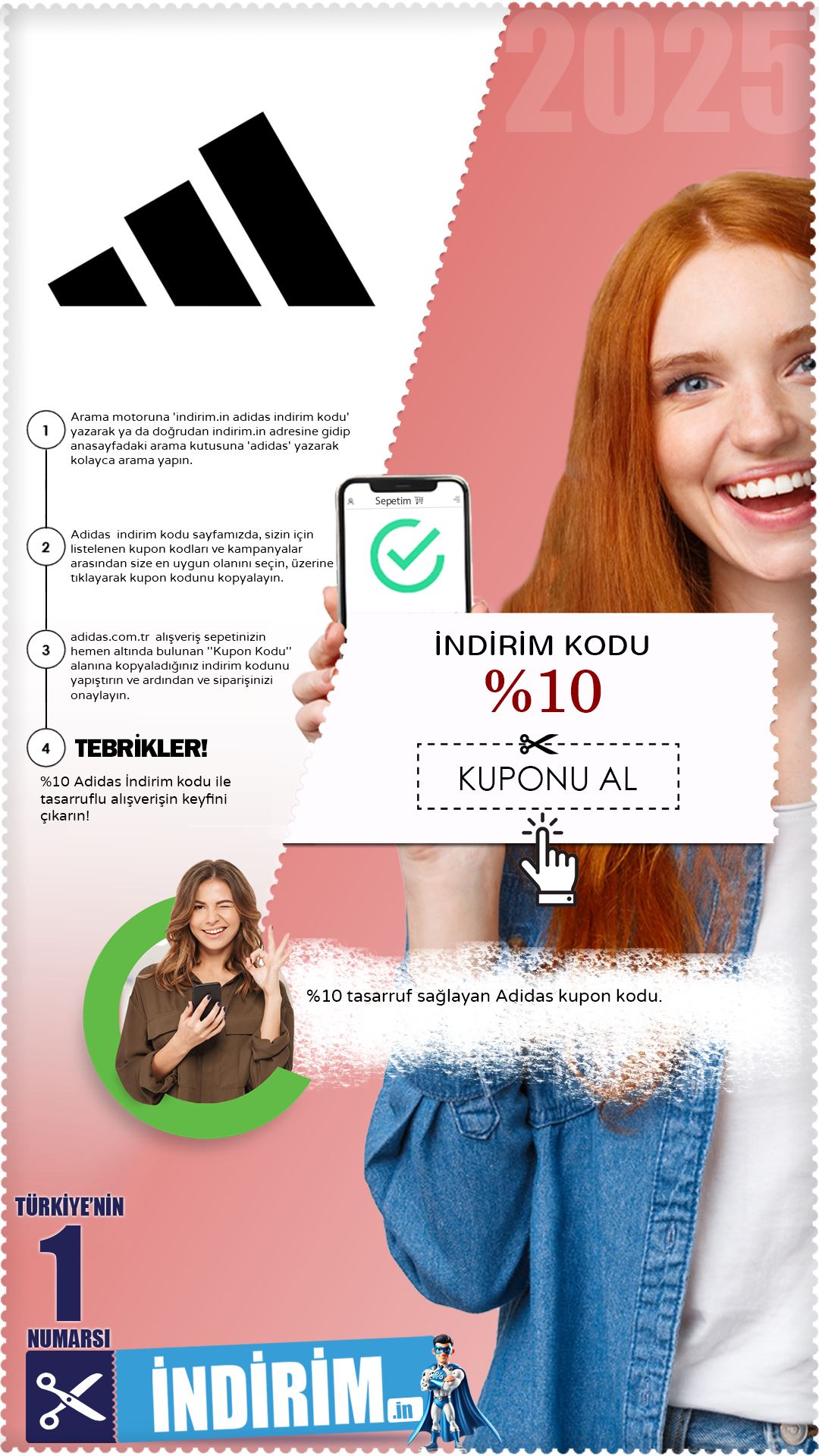 %10 Adidas Yeni Üye İndirim Kuponu