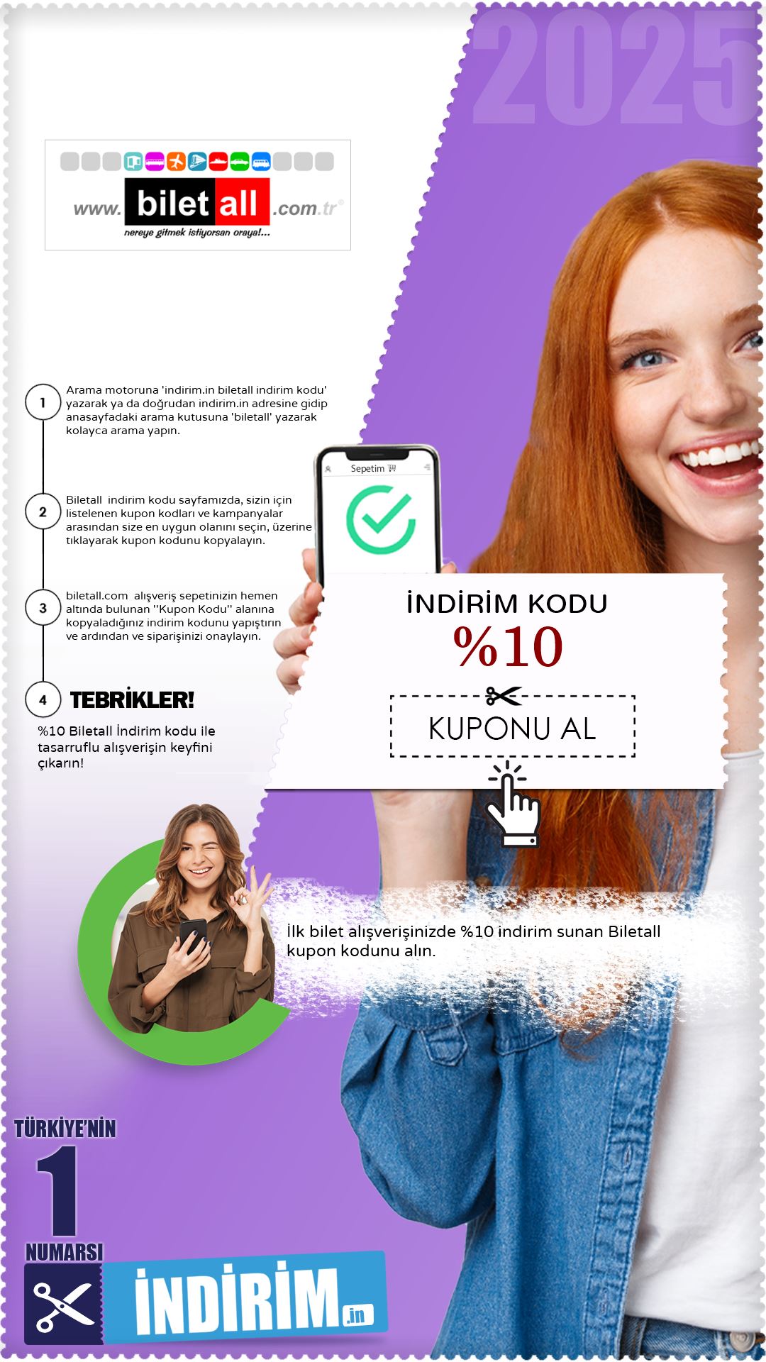 %10 Biletall İlk Alışveriş İndirim Kodu