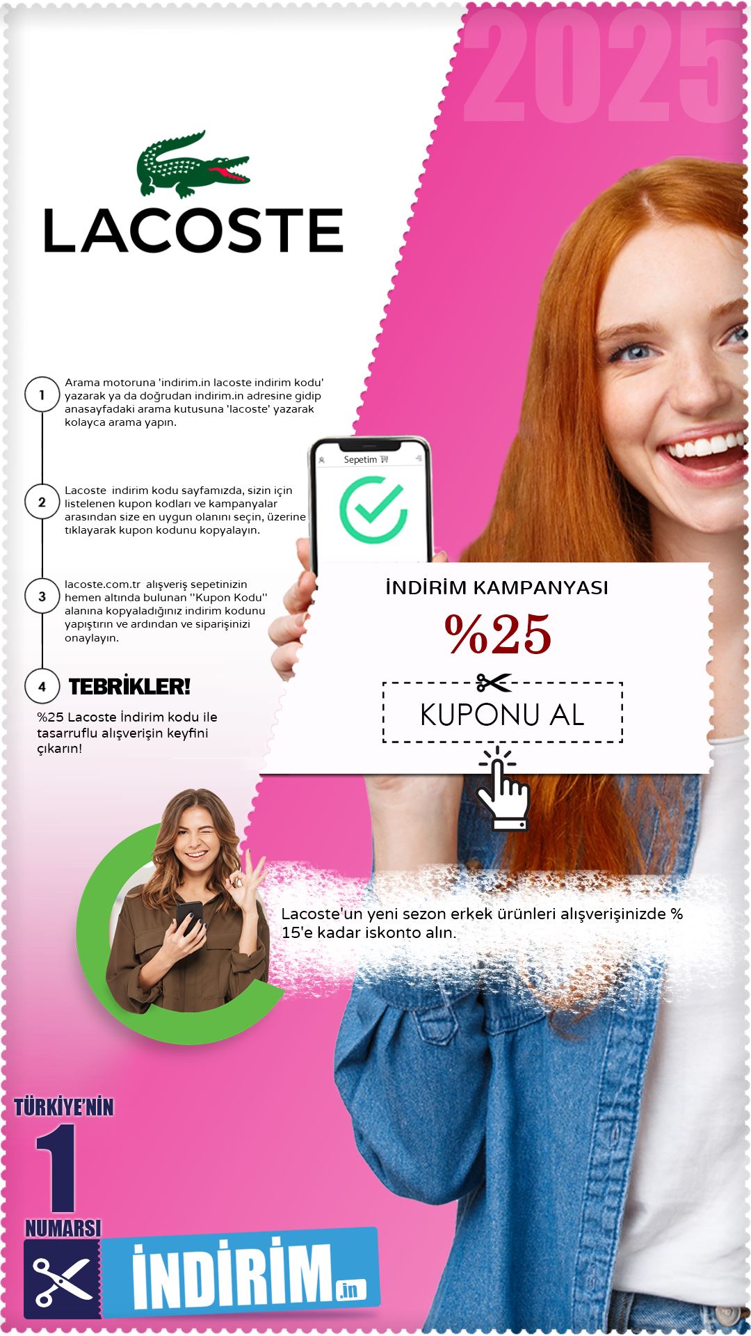 %15 Yeni Sezon Lacoste Erkek Ürünleri İndirimi