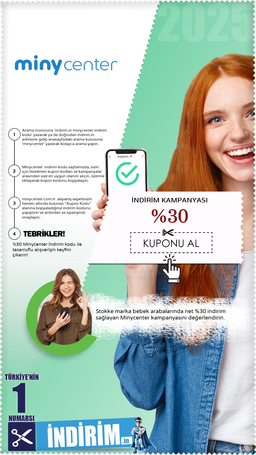 %30 Minycenter Bebek Arabası İndirim Fırsatı