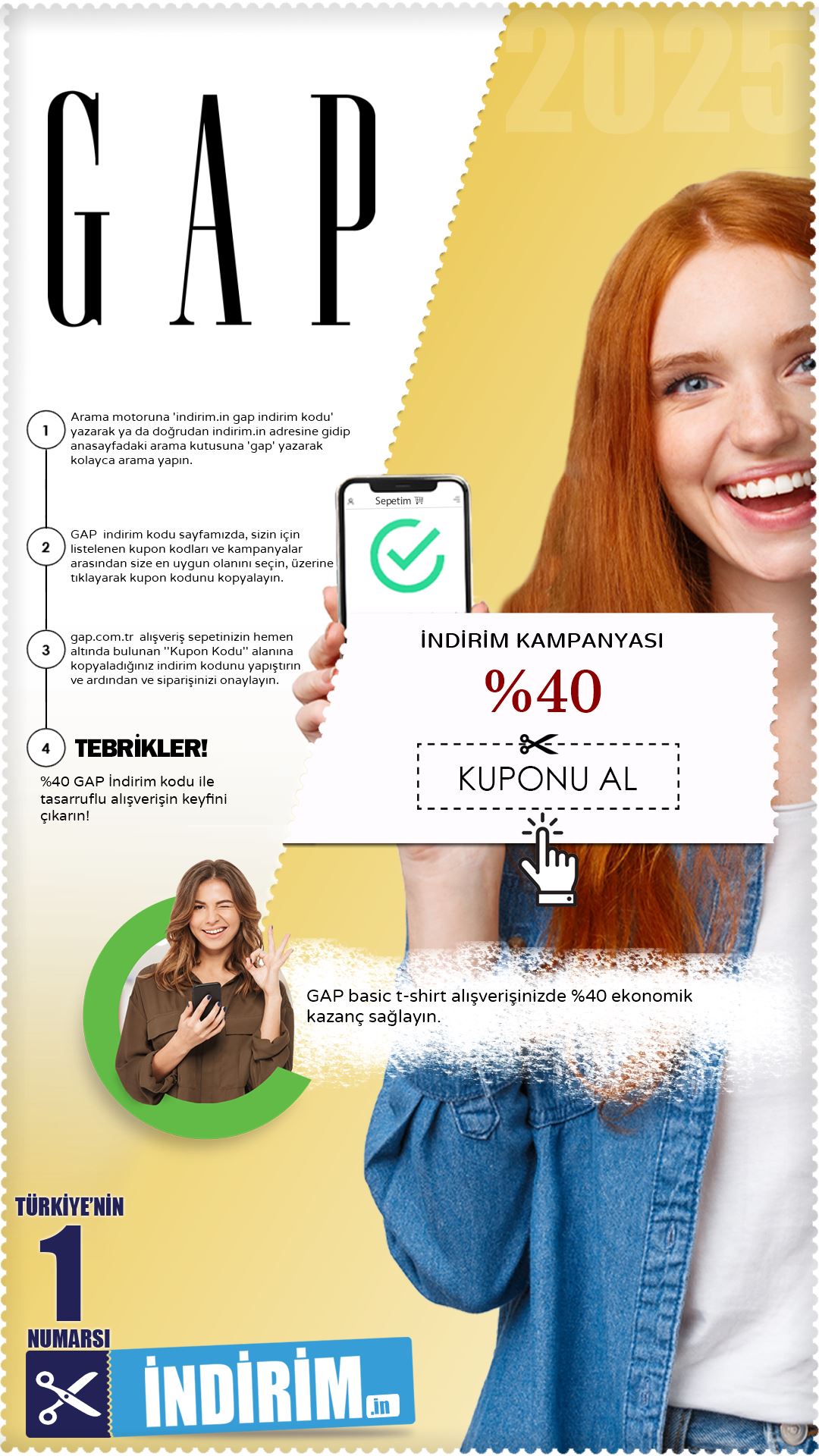 %40 Gap Basic T-Shirt Kampanyası