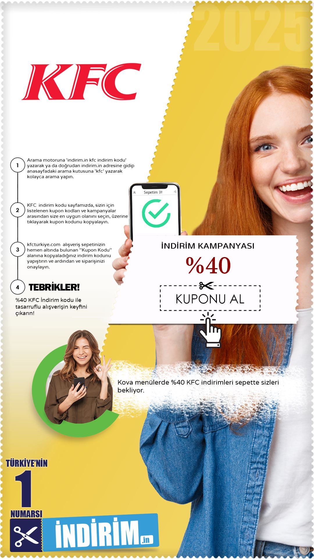%40 Kfc Kova Menü İndirim Kampanyası