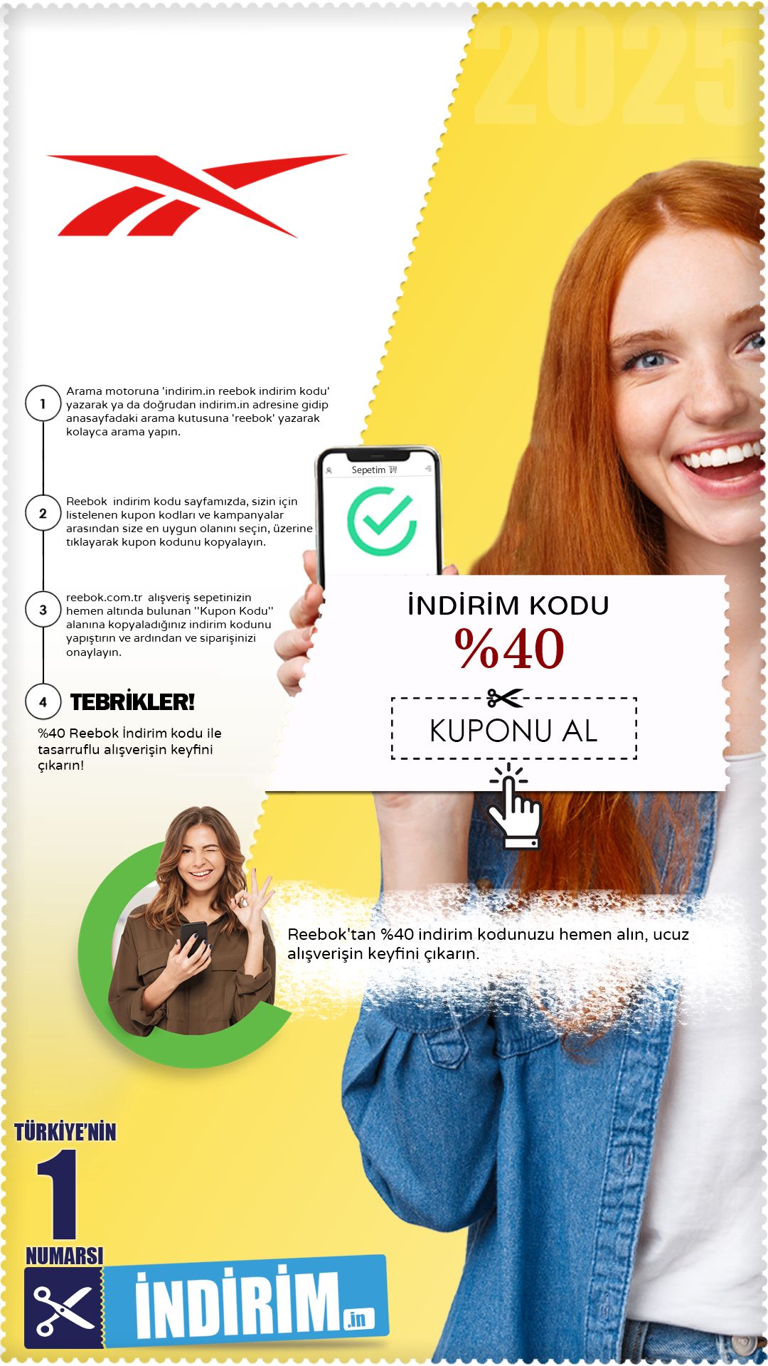 %40 Reebok İndirim Kodu