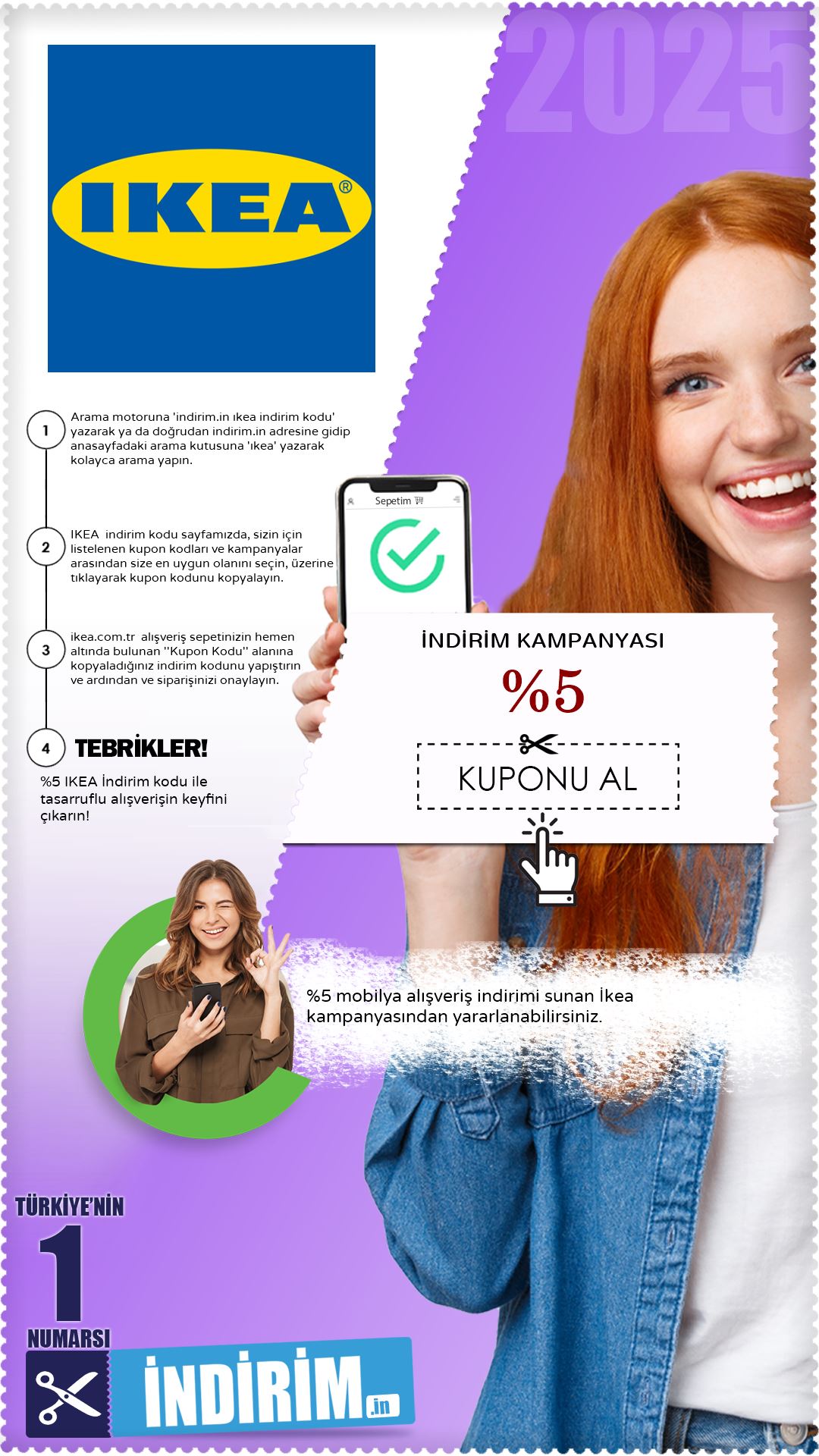%5 İkea Mobilya İndirim Avantajı