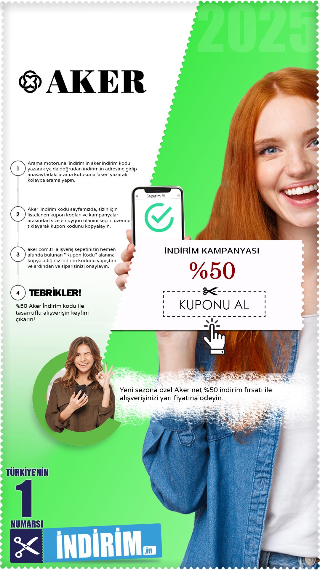 %50 Aker İndirim Kampanyası