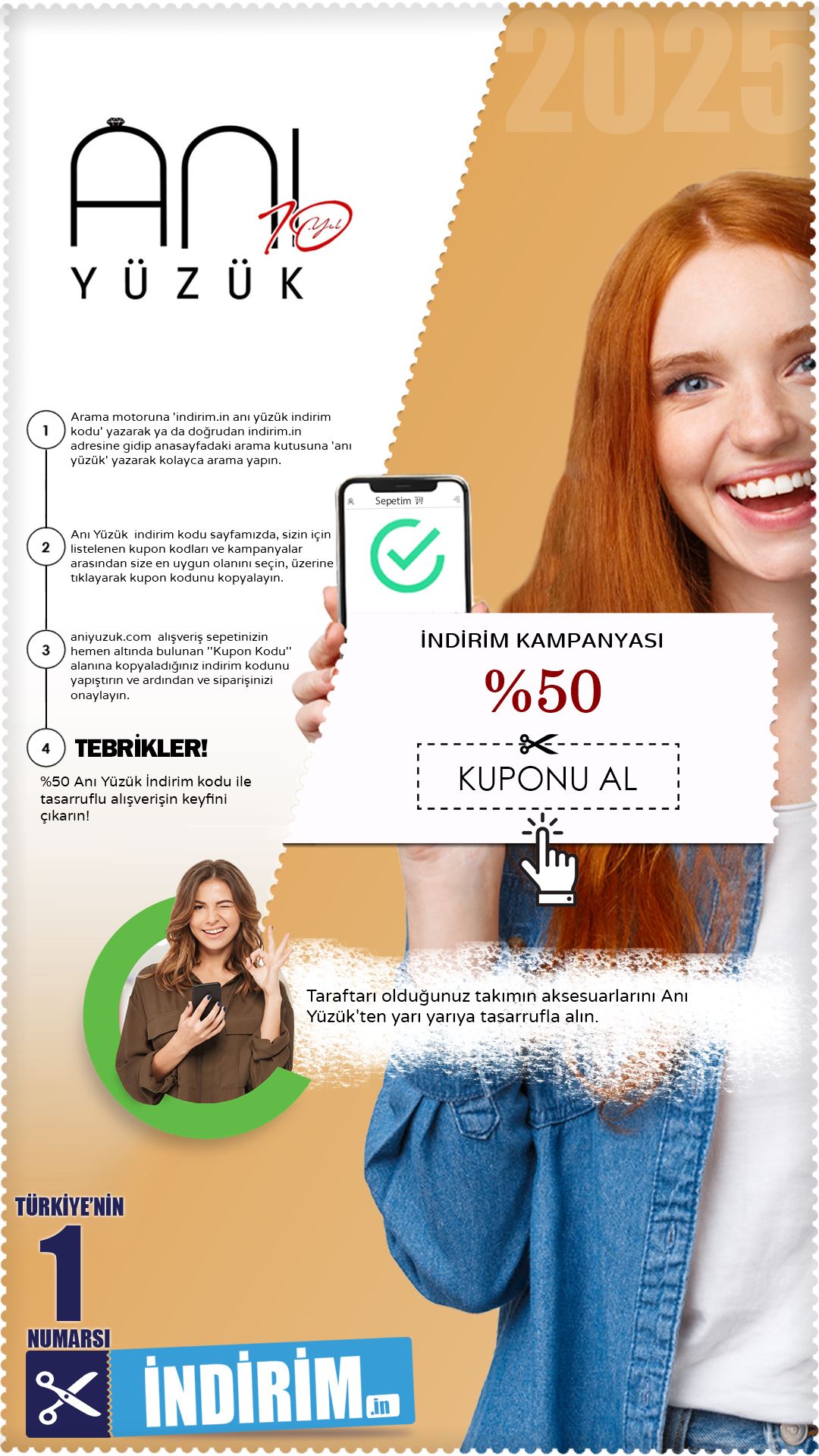 %50 Anı Yüzük Taraftar Aksesuar İndirim Fırsatı