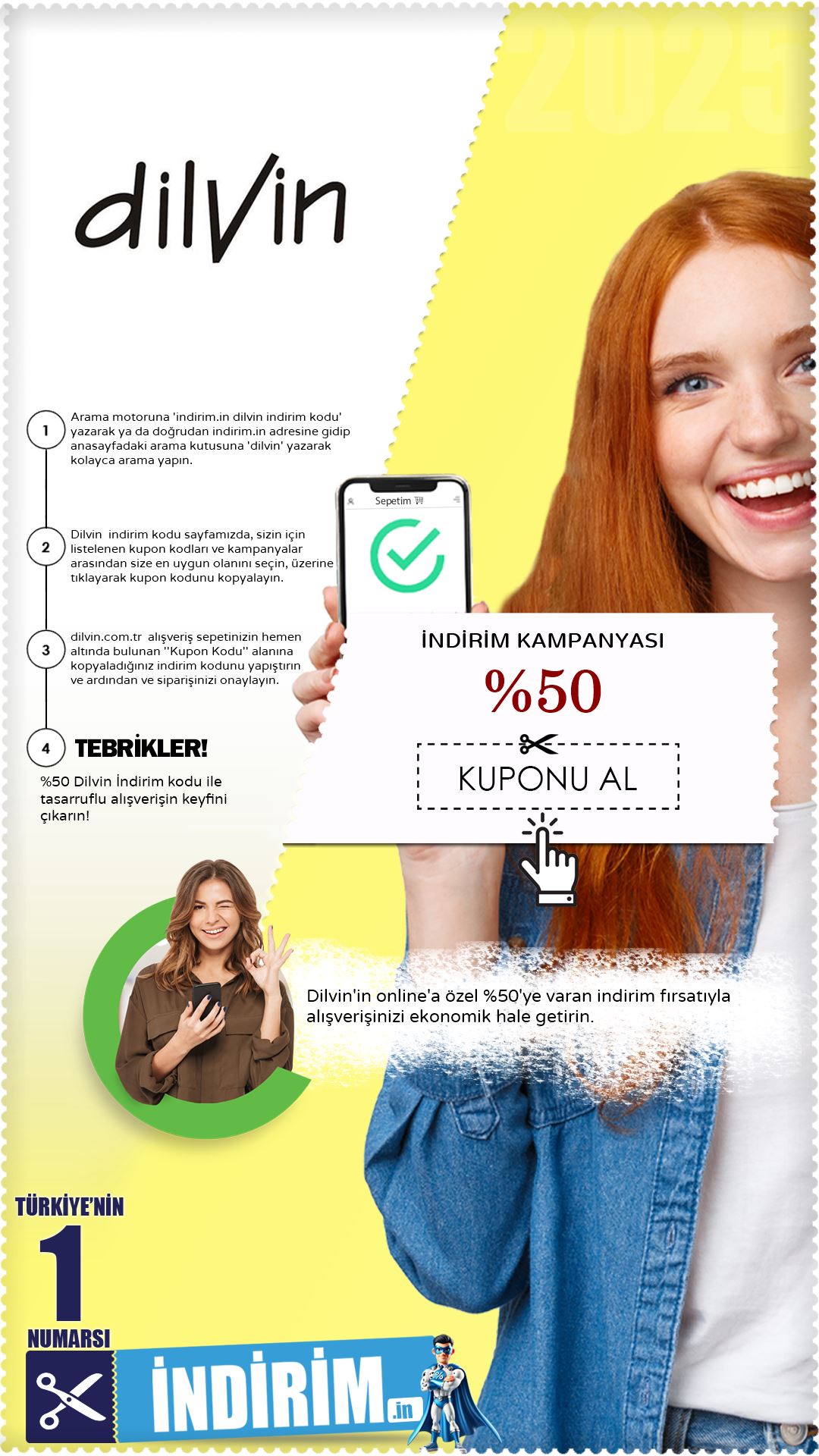 %50 Dilvin İndirim Avantajı