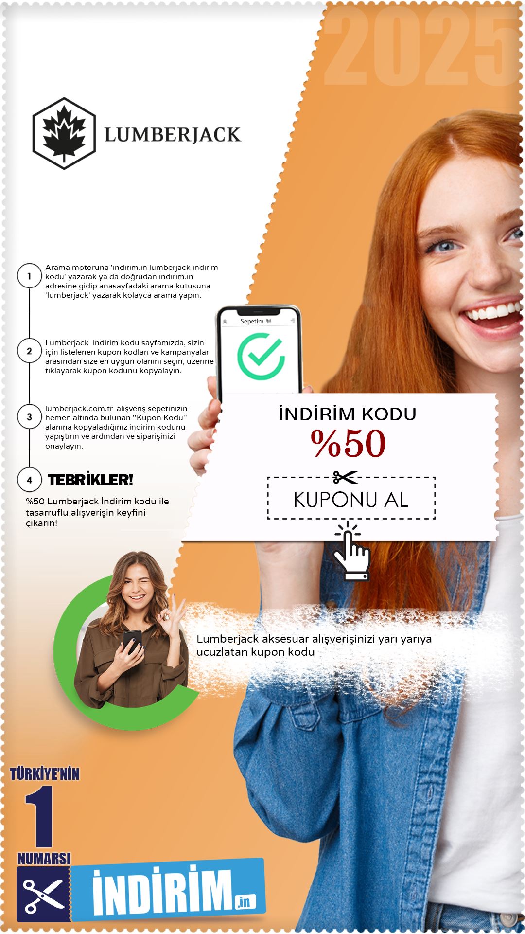 %50 Lumberjack Aksesuar İndirim Kuponu Kodu