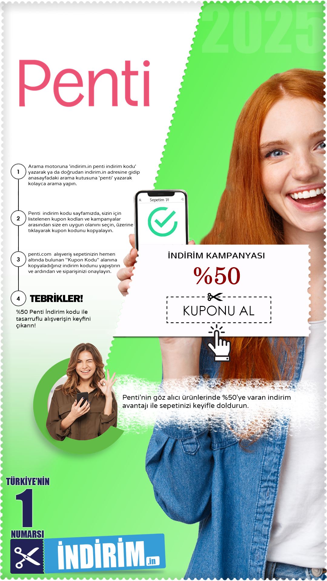 %50 Penti Alışveriş İndirimi