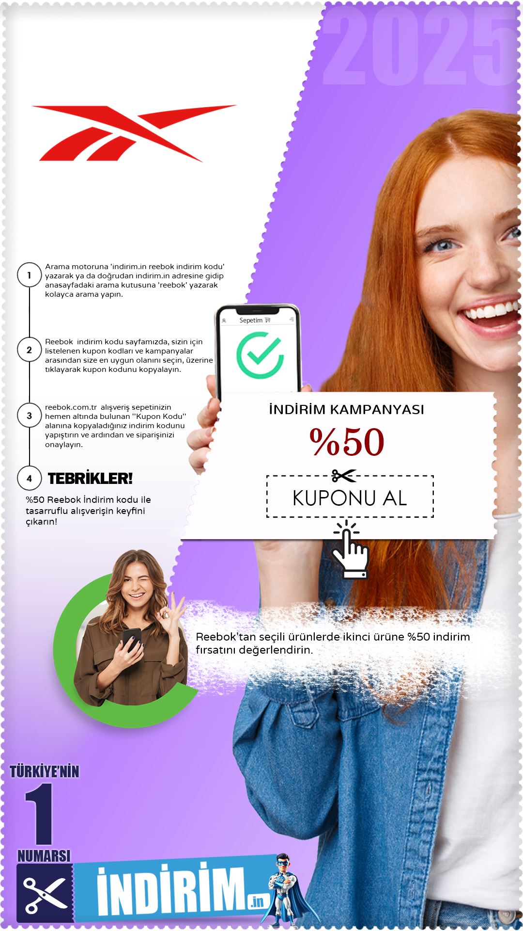 %50 Reebok İndirim Fırsatı