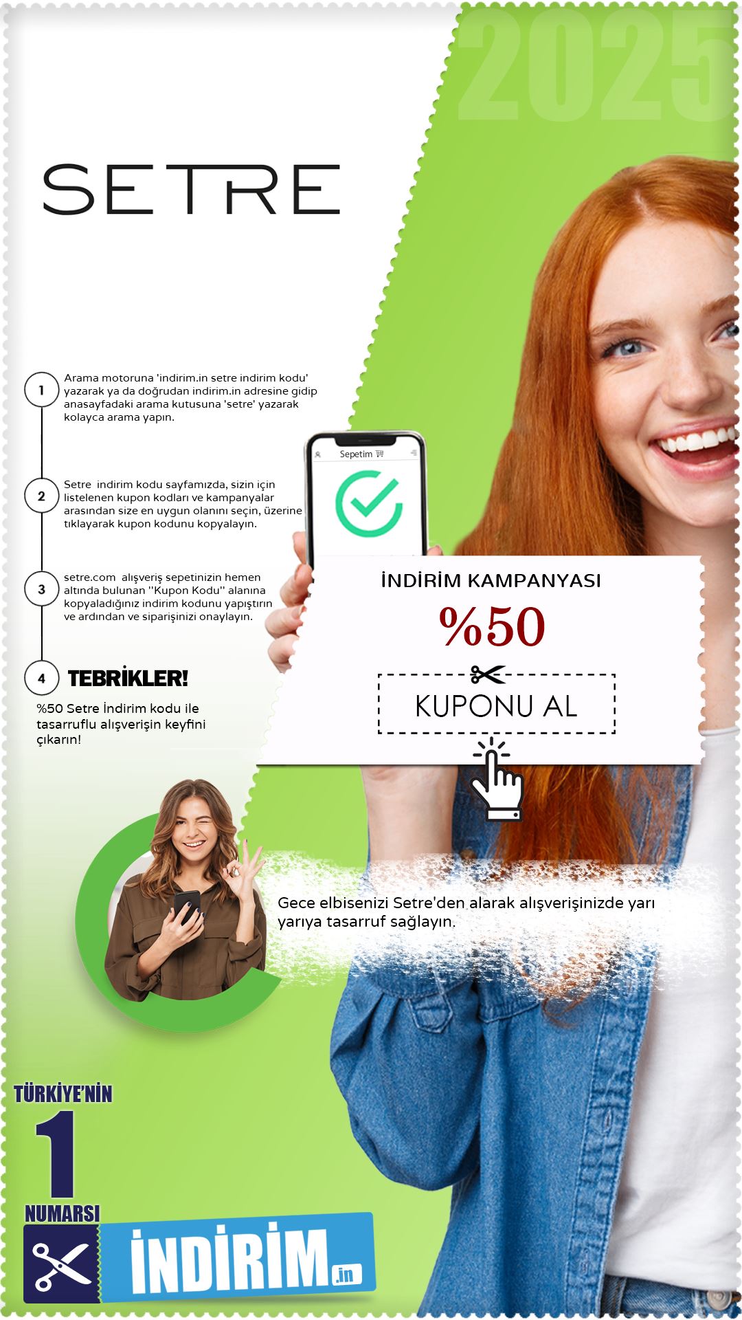 %50 Setre Gece Elbisesi İndirim Avantajı