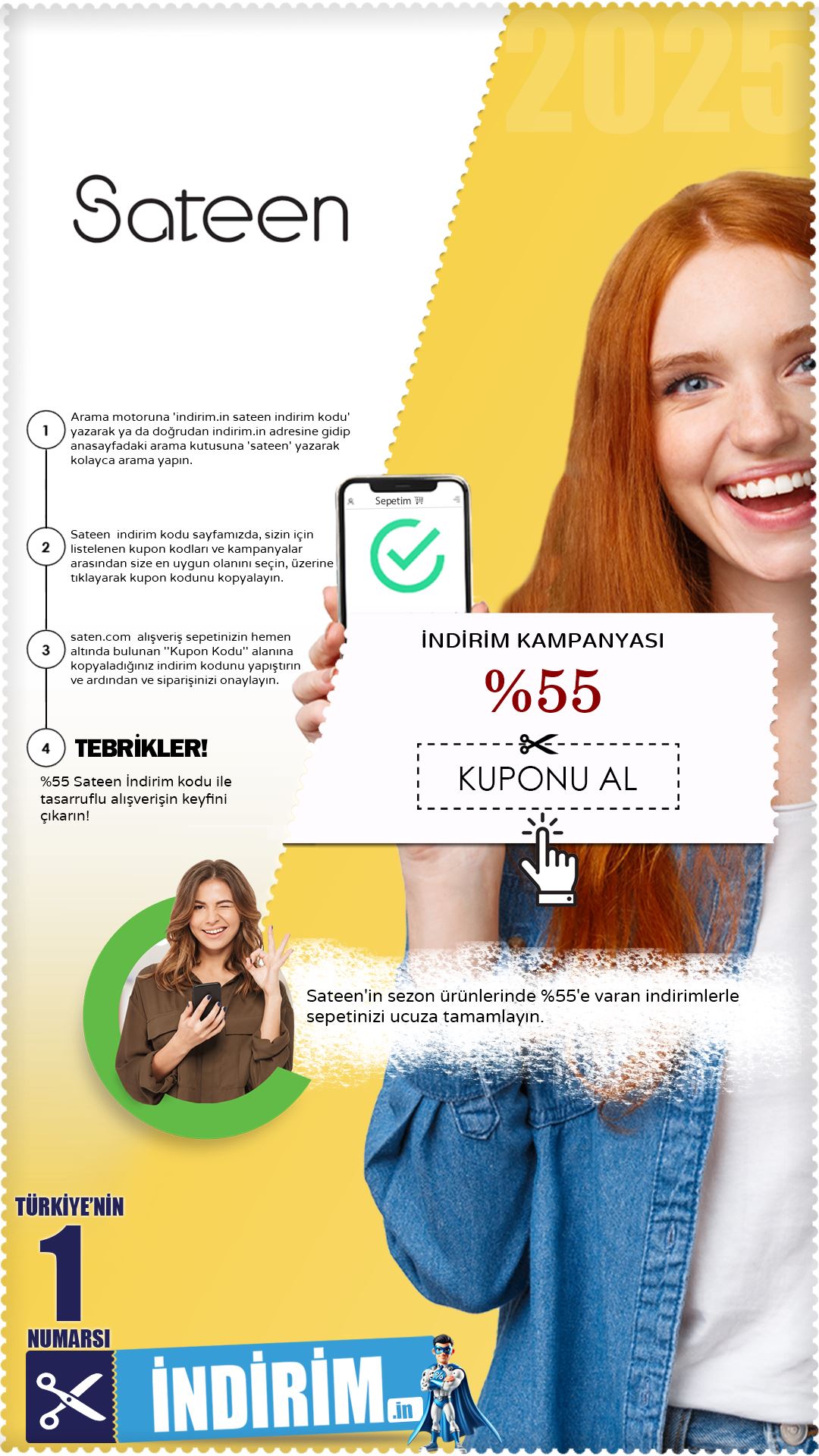 %55 Sateen İndirim Kampanyası